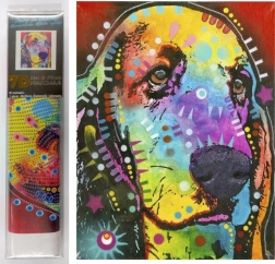 Diamantové malování 7D – psí pohled 30 × 40 cm