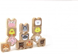 Dřevěná balanční hra domácí zvířátka