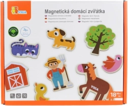 Viga dřevěné magnetky domácí zvířátka - 20 ks