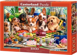 Puzzle 1000 dílků dezert štěňátek