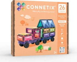Connetix pastelová sada s pohyblivými díly, 26 dílů