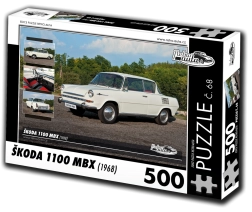 RETRO-AUTA Puzzle Škoda 1100 MBX 500 dílků