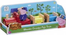 Dřevěný vláček Peppa Pig s dědečkem Prasátkem