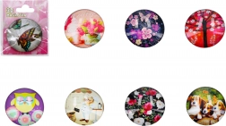 Skleněný 3D magnet Mix