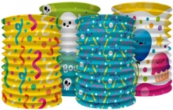 Barevný papírový lampion válec 15 cm