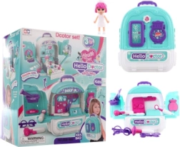 Doktorská sada 3v1 s batůžkem a panenkou