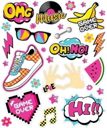 Nažehlovací nášivky OMG – velký arch 20 × 30 cm