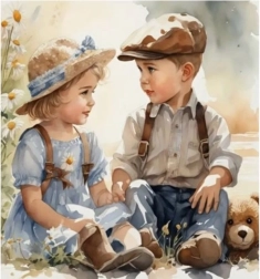 Diamantové malování Přátelství 30 × 40 cm