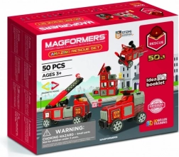 Stavebnice záchranný set Magformers 50 dílků