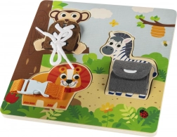 dřevěné montessori puzzle safari se zvířátky