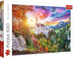 Puzzle 500 dílků – výhled na hrad Neuschwanstein, Německo TREFL