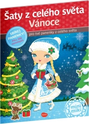 Šaty z celého světa: Vánoční kniha samolepek