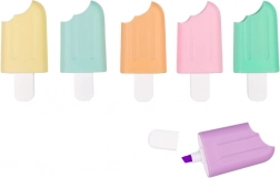 Sada zvýrazňovačů ve tvaru nanuků, 6 barev