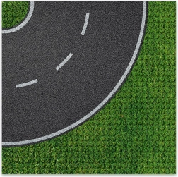 Brixies Plus designová stavební podložka - zatáčka 25,5 x 25,5 cm