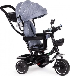 Dětská tříkolka s otočným sedadlem a stříškou ECOTOYS šedá