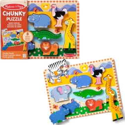 Dřevěné vkládací puzzle safari Melissa & Doug