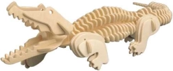 Woodcraft dřevěné 3D puzzle krokodýl, 94 dílků