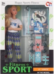 Kloubová panenka s fitness doplňky