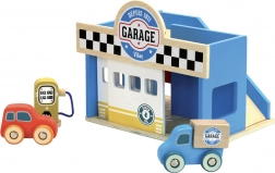 Vilac malá dřevěná garáž Vilacity s autíčky