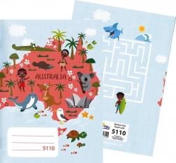 Školní sešit A5 10 listů čtverečkovaný 10 × 10 mm – Austrálie