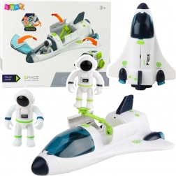 statek kosmiczny s astronauty a vozidlem se světly a zvuky