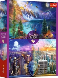 Puzzle 2x500 – výlet po Americe TREFL