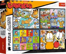 Puzzle Garfield nemá rád pondělí 4×250 dílků