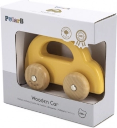 Dřevěné auto ke tlačení VIGA PolarB žluté