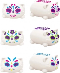 Schylling NeeDoh mačkací kočička Sugar Skull svítící ve tmě