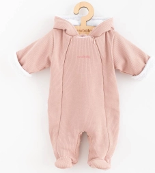 Dětská zimní kombinéza s kapucí NEW BABY Frosty růžová 80 (9–12 měsíců)