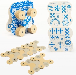 clixo designer béžová a šedá magnetická stavebnice 9 ks