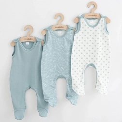 Dojenecké dupačky NEW BABY Classic II Uni, set 3 ks, mentolová, vel. 74 (6–9 měsíců)
