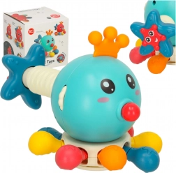 Smyslová hračka a kousátko pro kojence chobotnička Bibi-Inn modrá