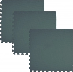 Měkká podlahová pěnová hrací podložka puzzle 180 × 60 cm, 3 ks, tmavě zelená