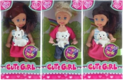 Panenka se zvířátkem 12 cm