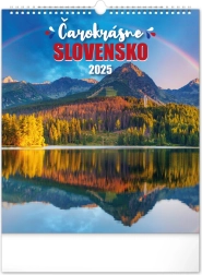 Nástěnný kalendář Čarokrásné Slovensko 2025, 30 × 34 cm