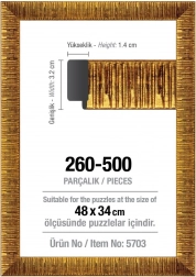 ART PUZZLE rám na puzzle 48 × 34 cm zlatý, pro 500 dílků