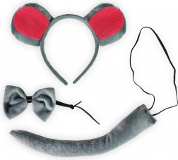 Kostýmová sada myš s ocasem a motýlkem