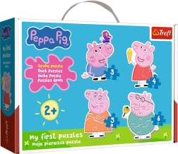 Baby puzzle Prasátko PEPPA 4v1 (3–6 dílků) TREFL