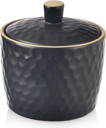 Keramická cukřenka TEA TIME 320 ml, černá