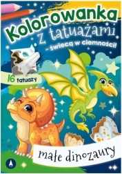 Svítící tetování ve tmě – malé dinosauři