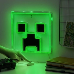 Minecraft neonové světlo Creeper na zeď
