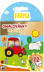 Omalovánky na cesty s voskovkami – Farma