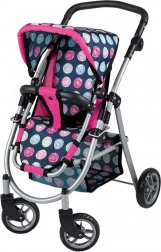 woopie royal kočárek pro panenky se 4 koly a nastavitelným sedátkem