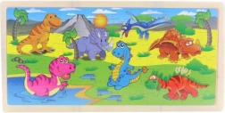 Dřevěné puzzle dinosauři 96 dílků