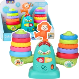 Interaktivní vzdělávací váha pro batolata se zvuky, melodiemi a barevnými kroužky – Lvíček