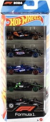 Hot Wheels Formula 1 – sada 5 kovových autíček 1:64