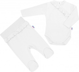 Dvoudílná kojenecká souprava NEW BABY Stripes – bílá