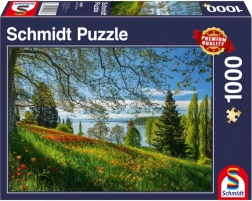 Puzzle Kvetoucí tulipány na ostrově Mainau 1000 dílků
