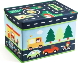 Box na hračky a sedátko Dopravní Hřiště Djeco